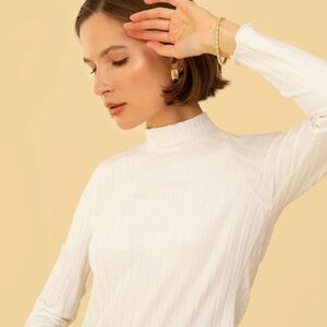 Whimsy + Row Cream Long Sleeve Top